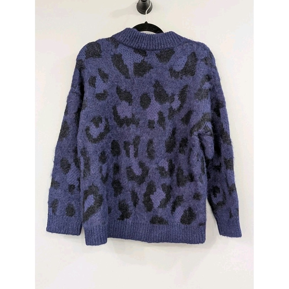 NEVER WORN LARGE Kate Spade Leopard Print Alpaca Wool Blend Mock Neck Sweater - Picture 5 of 5